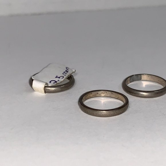 Sterling Silver Thick Plain Band Ring, Size 3 - Picture 5 of 9